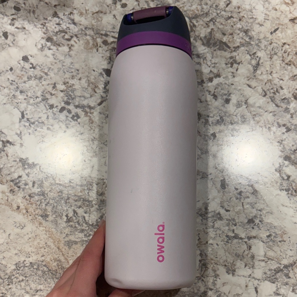 Owala Purple and Gray Water Bottle